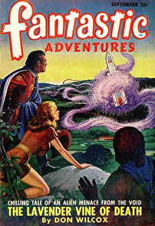 Wilcox Prints: Fantastic Adventures - The Lavender vine of death