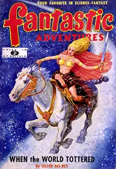 Sci Fi Prints: Fantastic Adventures - When the world tottered