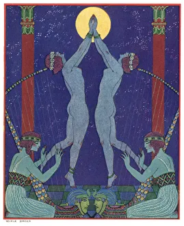 Images Dated 23rd October 2019: Fantasy Egyptian dancing scene - Barbier