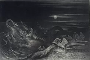 Dragons Gallery: A fantasy illustration of marine reptiles