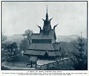 Fantoft Stave Church near Bergen, Norway