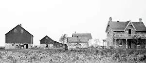 A farm on the Canadian Prairies, early 1900s