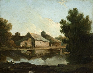 Images Dated 11th October 2010: Farm with a Pond late s