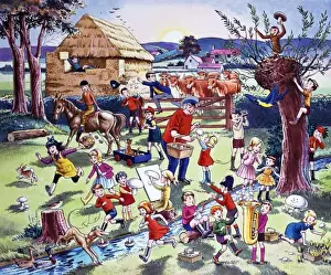 Mayhem Prints: Farm scene (with hidden fruits)