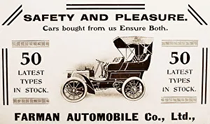 Farman Automobile Co. veteran car advertisement, early 1900s