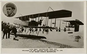 Farman Prints: A Farman Waterplane - Grahame White Aviation Waterplane Tour