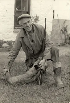 Farmer with fox