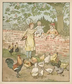 Hens Prints: Farmers Boy and Hens