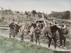 Ranch Prints: Farmers returning from the fields, Japan