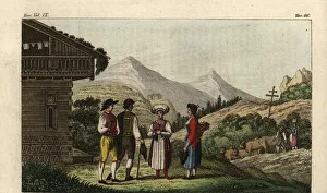 Images Dated 22nd January 2020: Farmers of the town of Salzburg, Austria, 18th century