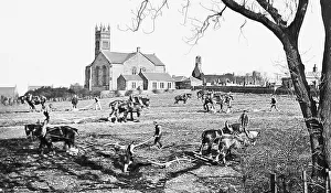Idyll Prints: Farming - Ploughing Match - Victorian period