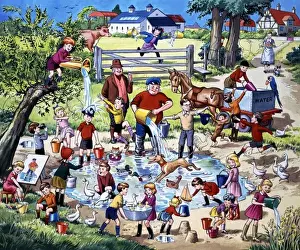 Mayhem Prints: Farming scene (with hidden animals)