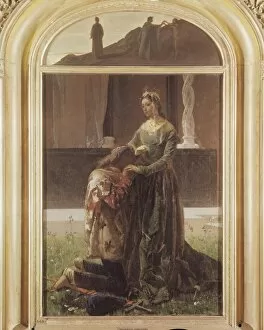 Alighieri Gallery: FARUFFINI, Federico (1831-1879). Sordello and Cunizza