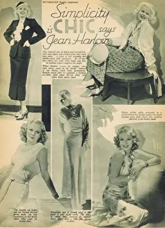 Metro Goldwyn Mayer Prints: Fashion feature about the new Jean Harlow