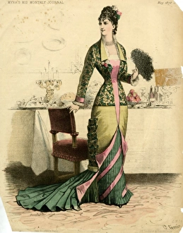 Images Dated 15th July 2016: Fashion illustration, woman in an elegant dress