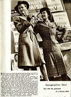 Housekeeping Collection: Fashion item, inexpensive women's fashions, WW2