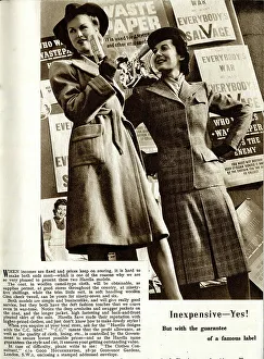 Housekeeping Prints: Fashion item, inexpensive women's fashions, WW2