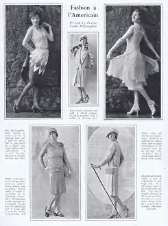 Fame Prints: Fashion a L Americian posed by Irene Castle McLaughlin, 1927