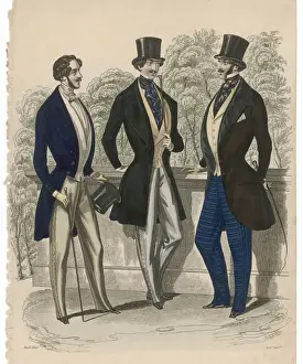 Topped Prints: Fashion Plate / 1845 / Men