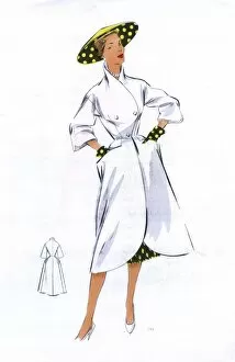 Images Dated 22nd September 2017: Fashion Plate - 1950s - French - Womens Costume