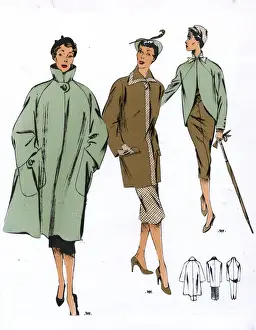 Fashion Plate - 1950s - French - Womens Costume
