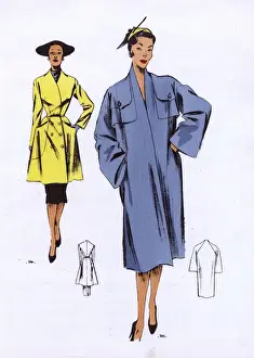 Fashion Plate - 1950s - French - Womens Costume