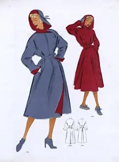 Fashion Plate - 1950s - French - Womens Costume