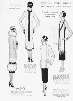 Suitable Prints: Fashion sketches by Gordon Conway in black