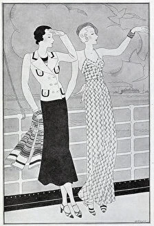 Frocks Collection: Some fashion suggestions for women when travelling, perhaps - as here - on the deck of a cruise