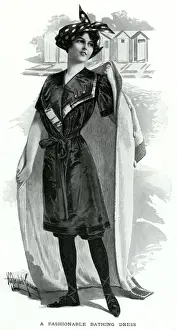 Fashionable bathing dress 1912