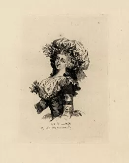 Plumes Collection: Fashionable bonnet from the era of Marie Antoinette
