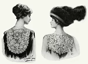 Images Dated 5th June 2017: Two fashionable collars 1912