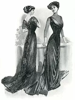 Neck Gallery: Fashionable evening gowns 1909