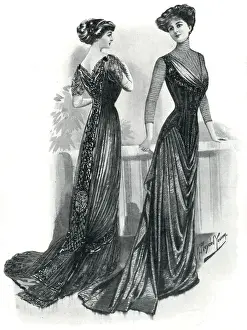 Fashionable evening gowns 1909