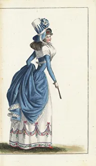 Lebrun Tossa Prints: Fashionable French woman in the English style, 1790