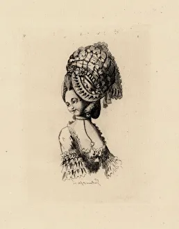 Fashionable hat from the era of Marie Antoinette