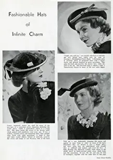 Veils Prints: Fashionable hats of infinite charm 1937