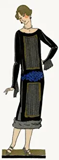 Pleats Prints: Fashionable lady in a dress by Beer