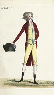 Fashionable man in coat and batiste cravatte, 1790