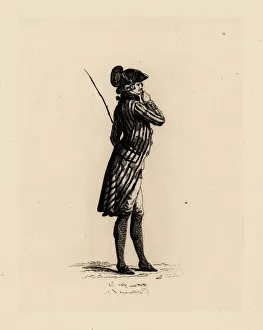 Etienne Gallery: Fashionable man with monocle, era of Marie Antoinette