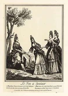 Diversion Prints: Fashionable people playing blind man's buff, 18th century