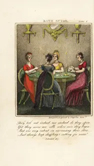 Franciseginton Prints: Four fashionable Regency ladies playing cards