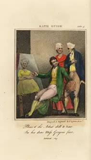Franciseginton Prints: Fashionable woman admiring her portrait, Bath