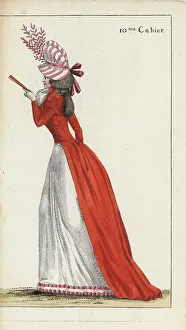 Lebrun Tossa Prints: Fashionable woman in casual outfit, en neglige, 1790