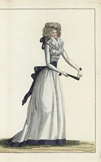 Fashionable woman in hairstyle a l'enfant, 1790