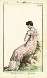 Haircut Prints: Fashionable woman with short hair a la Victime, Paris, 1803