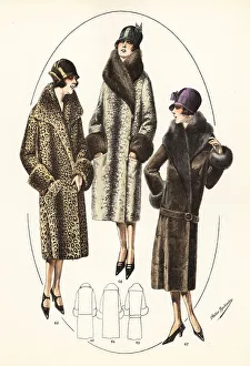 Fashionable women in cloche hats and motor coats, 1926