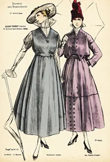 Fashion Plate Prints: Two fashionable women on a spring stroll, WWI