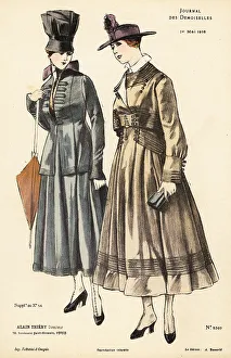 Purse Prints: Two fashionable women on a spring stroll, WWI