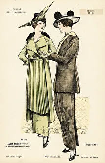 Redingote Prints: Fashionable women in suits and hats, WWI